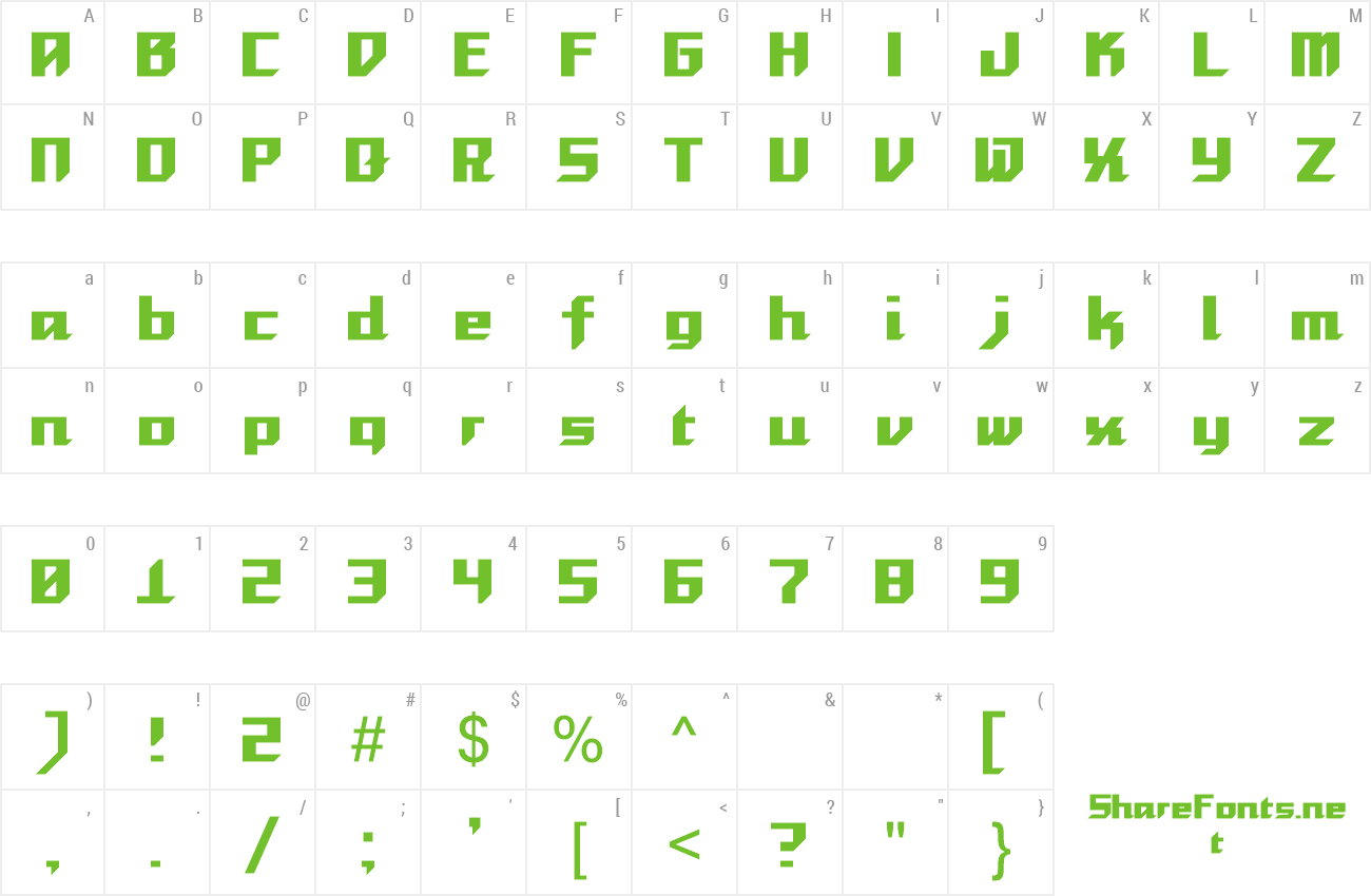 Font ET Electrotype preview